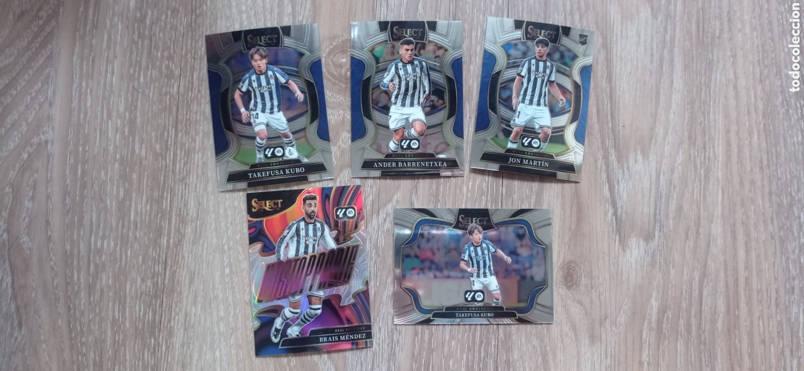 Cromos de f&uacute;tbol: REAL SOCIEDAD LOTE 5 CARDS SELECT LA LIGA 2025-26 PANINI AMERICA VER FOTOS
