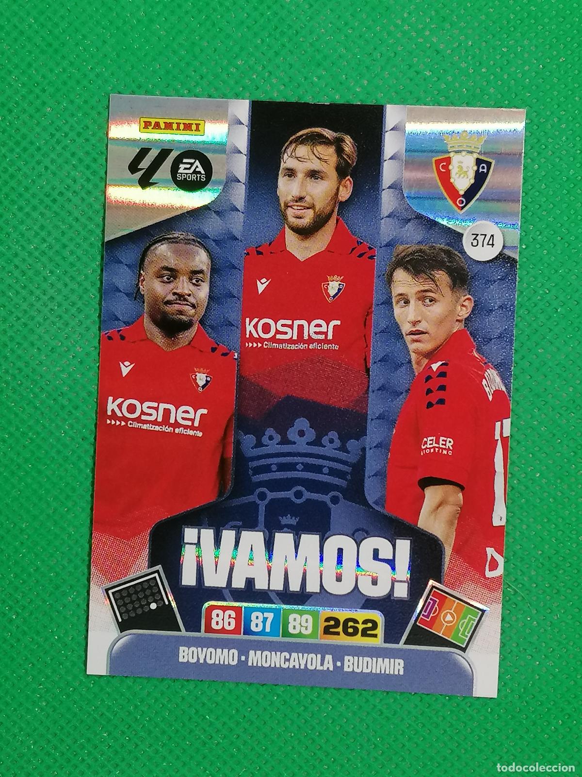 Cromos de f&uacute;tbol: 374 BOYOMO MONCAYOLA BUDIMIR OSASUNA VAMOS ⚽ LIGA ADRENALYN XL 2025 2026 25 26 ⚽