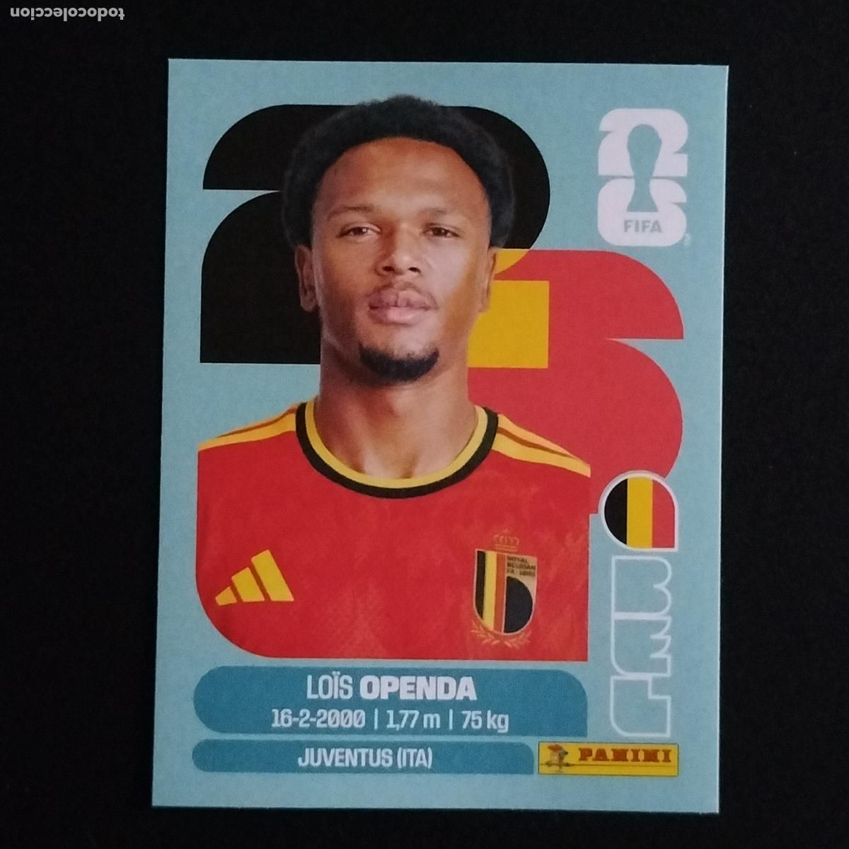 Cromos de Futebol: BEL 19 LOIS OPENDA BELGICA CROMOS STICKER MUNDIAL 26 2026 FIFA WORLD CUP PANINI