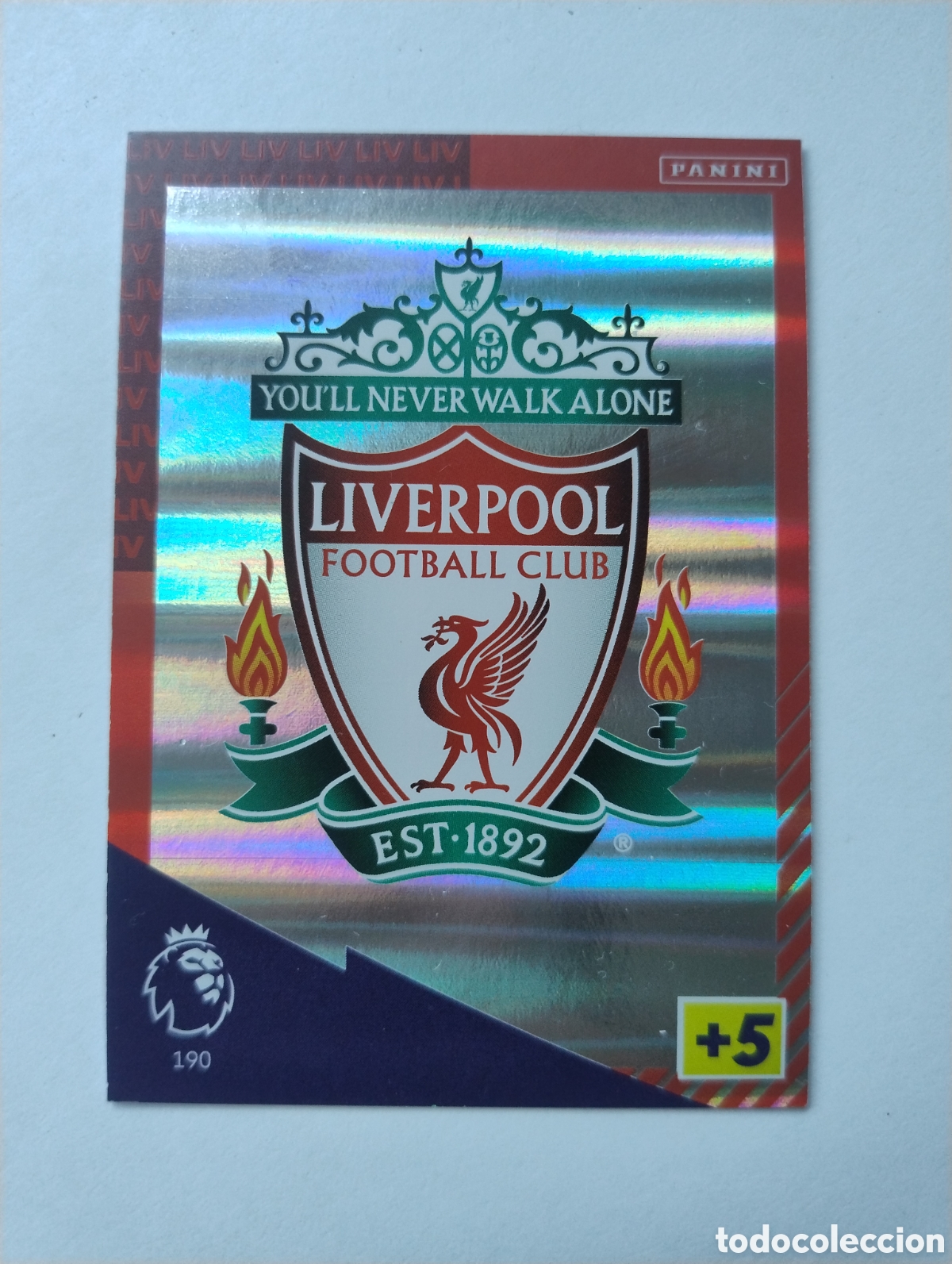 Figurine di Calcio: 190 - Escudo - Liverpool - Adrenalyn XL Premier League 2021 - 2022