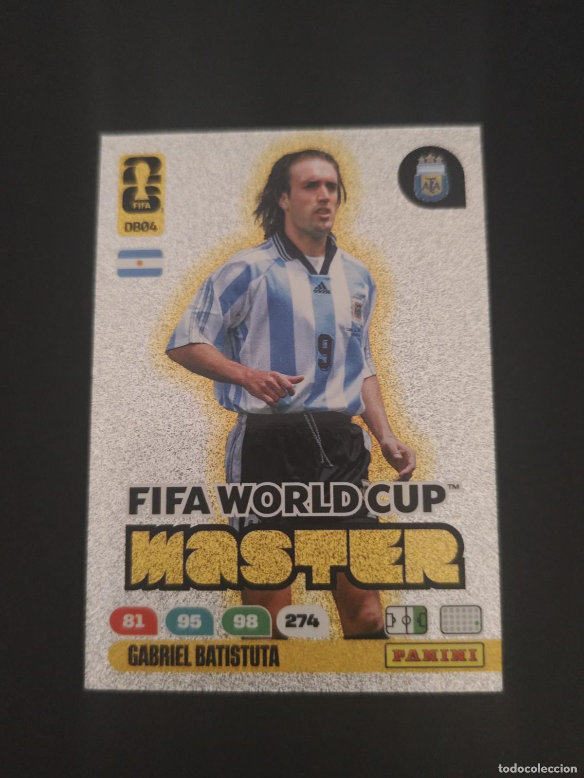 Fu&szlig;ball-Sticker: DB4 GABRIEL BATISTUTA ARGENTINA MASTER ADRENALYN MUNDIAL FIFA WORLD CUP 2026 PANINI