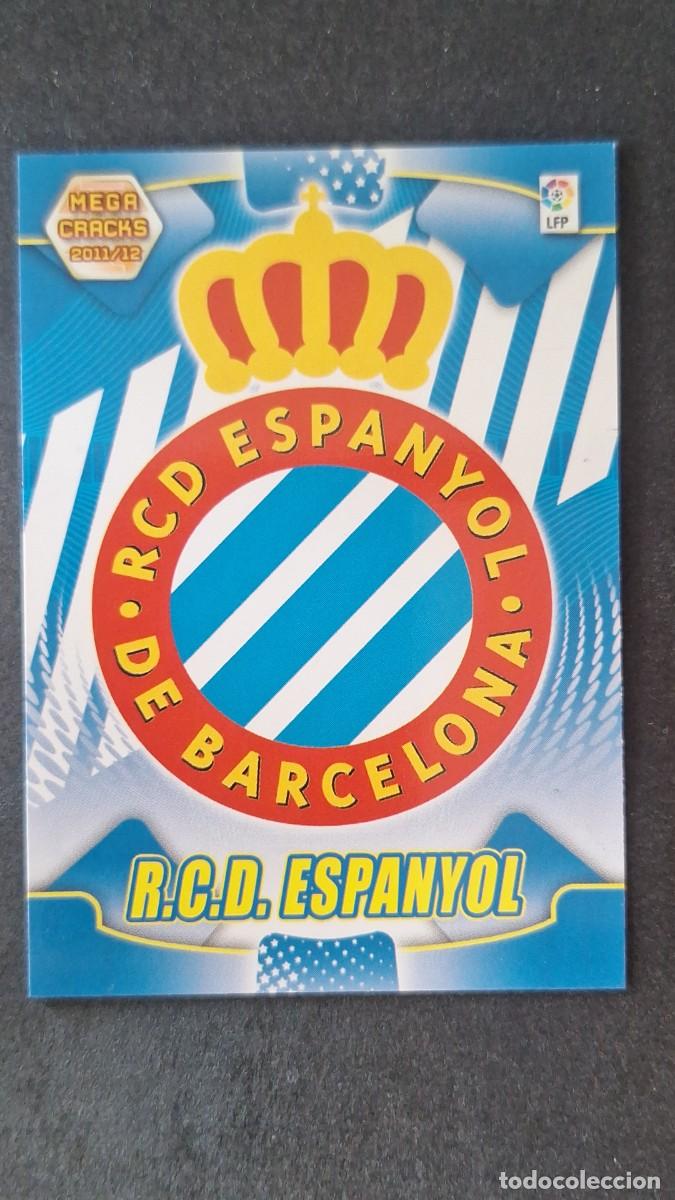 Fu&szlig;ball-Sticker: L2 ESCUDO R. C. D. ESPA&Ntilde;OL 73 PANINI MEGACRACKS 2011 2012 11 12
