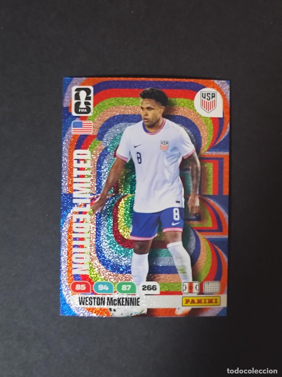 Cartes &agrave; collectionner de Football: WESTON McKENNIE EDICI&Oacute;N LIMITADA LIMITED ESTADOS UNIDOS USA ADRENALYN MUNDIAL FIFA WORLD CUP 2026