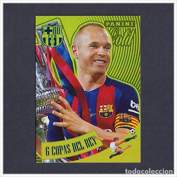 Cromos de f&uacute;tbol: TRIBUTO ANDRES INIESTA 1993 2024 PANINI TROFEO COPA DEL REY 2016 2017 47 BARCELONA COLECCI&Oacute;N LIGA
