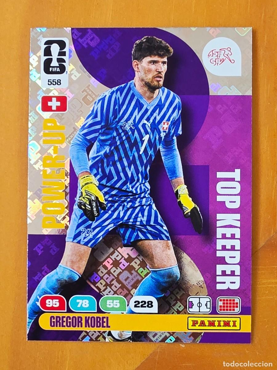 Cromos de f&uacute;tbol: 558 Gregor Kobel, Suiza, Power-Up Top Keeper, Adrenalyn XL Fifa World Cup 2026 Mundial 26