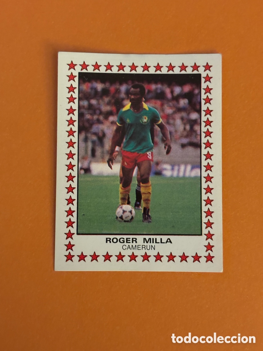Cromos de f&uacute;tbol: 406 Roger Milla Camer&uacute;n F&Uacute;TBOL 83 CROMO CROM Panrico de PANINI. Nuevo y sin pegar.
