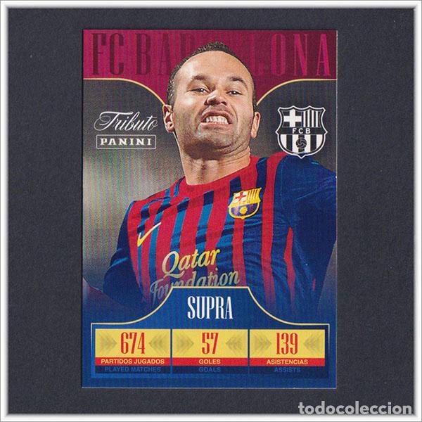 Cromos de f&uacute;tbol: TRIBUTO ANDRES INIESTA 1993 2024 PANINI ESTAD&Iacute;STICAS 2002 2018 43 COLECCI&Oacute;N LIGA BARCELONA ALBUM