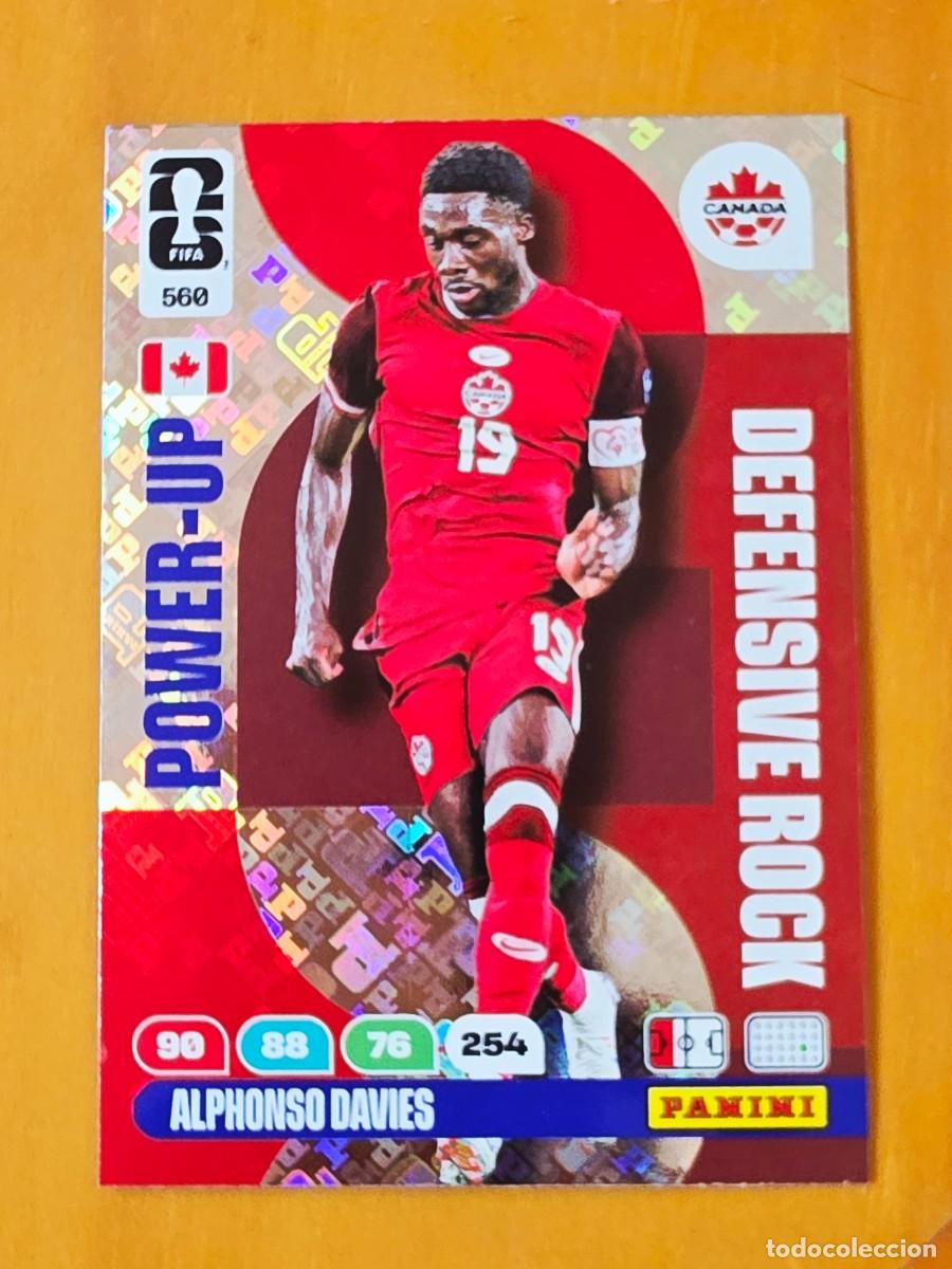 Cromos de f&uacute;tbol: 560 Alphonso Davies, Canad&aacute;, Power-Up Defensive Rock, Adrenalyn XL Fifa World Cup 2026 Mundial 26