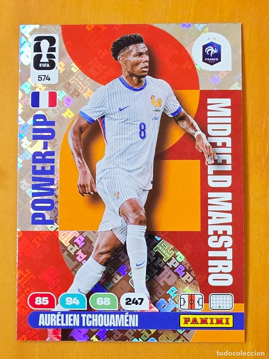 Cromos de f&uacute;tbol: 574 Aur&eacute;lien Tchouam&eacute;ni, Francia Power-Up Midfield Maestro, Adrenalyn XL Fifa World Cup 2026 Mundial