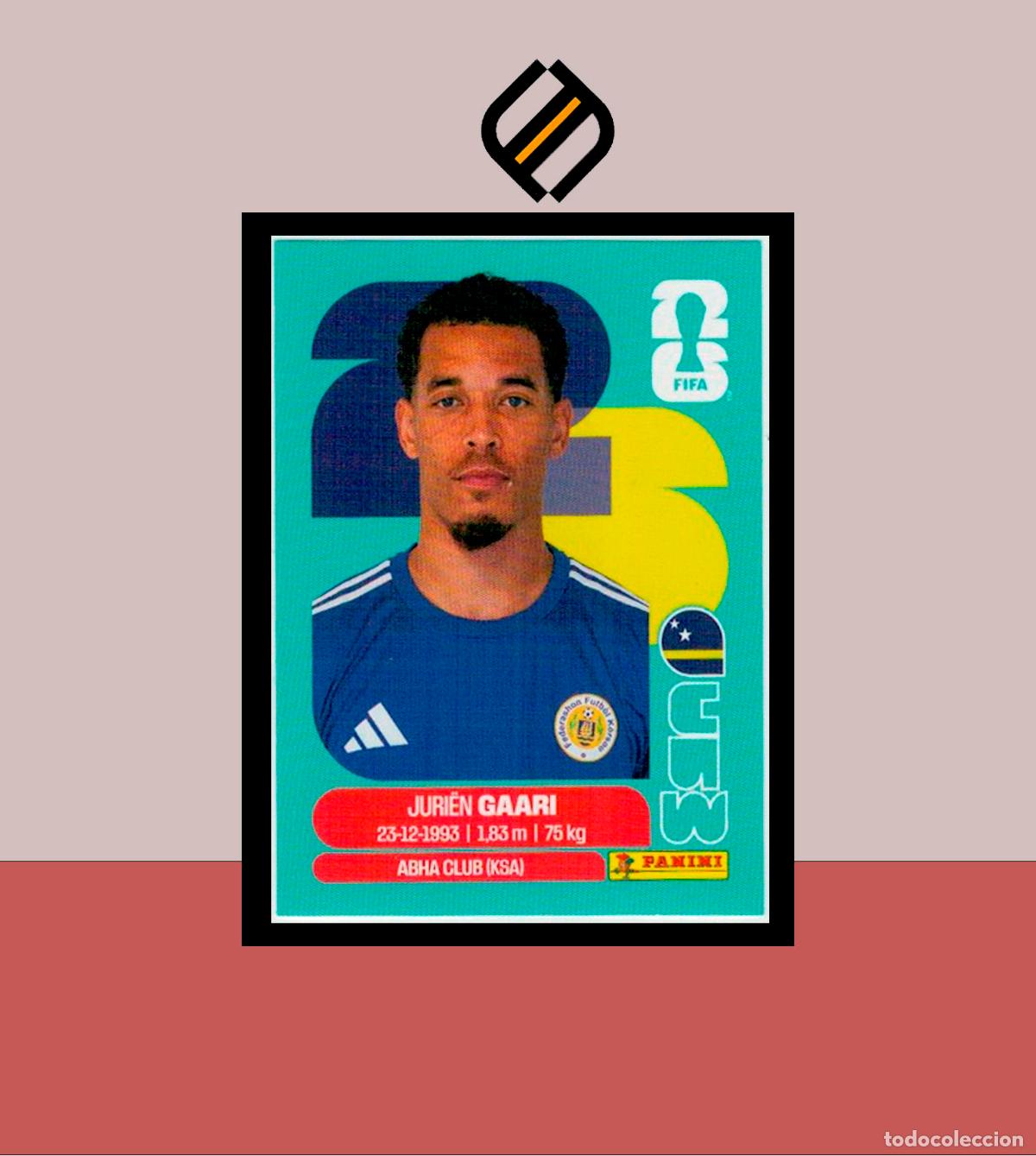 Cromos de f&uacute;tbol: PANINI FIFA CLUB WORLD CUP 2026 26 CUW 5 JURIEN GAARI CURACAO STICKER MUNDIAL MEX CAN USA LIGA