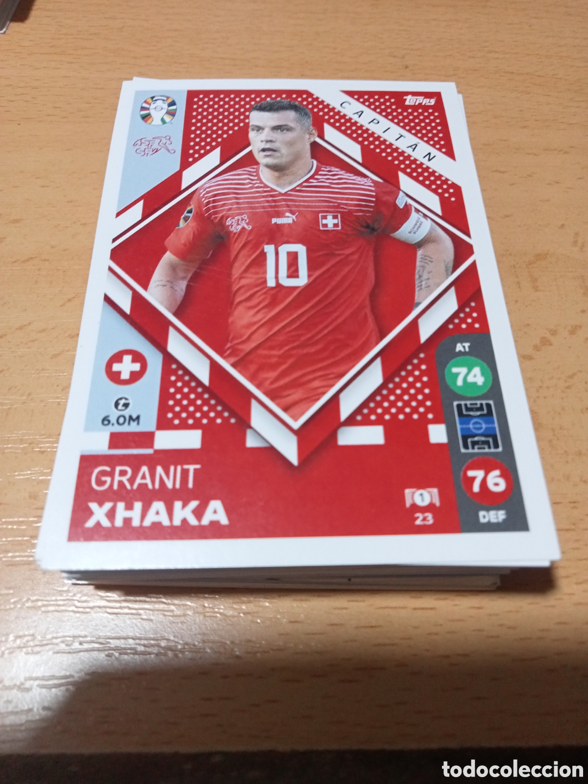 Cromos de f&uacute;tbol: cromo 23 Granit Xhaka uefa euro 2024 Germany