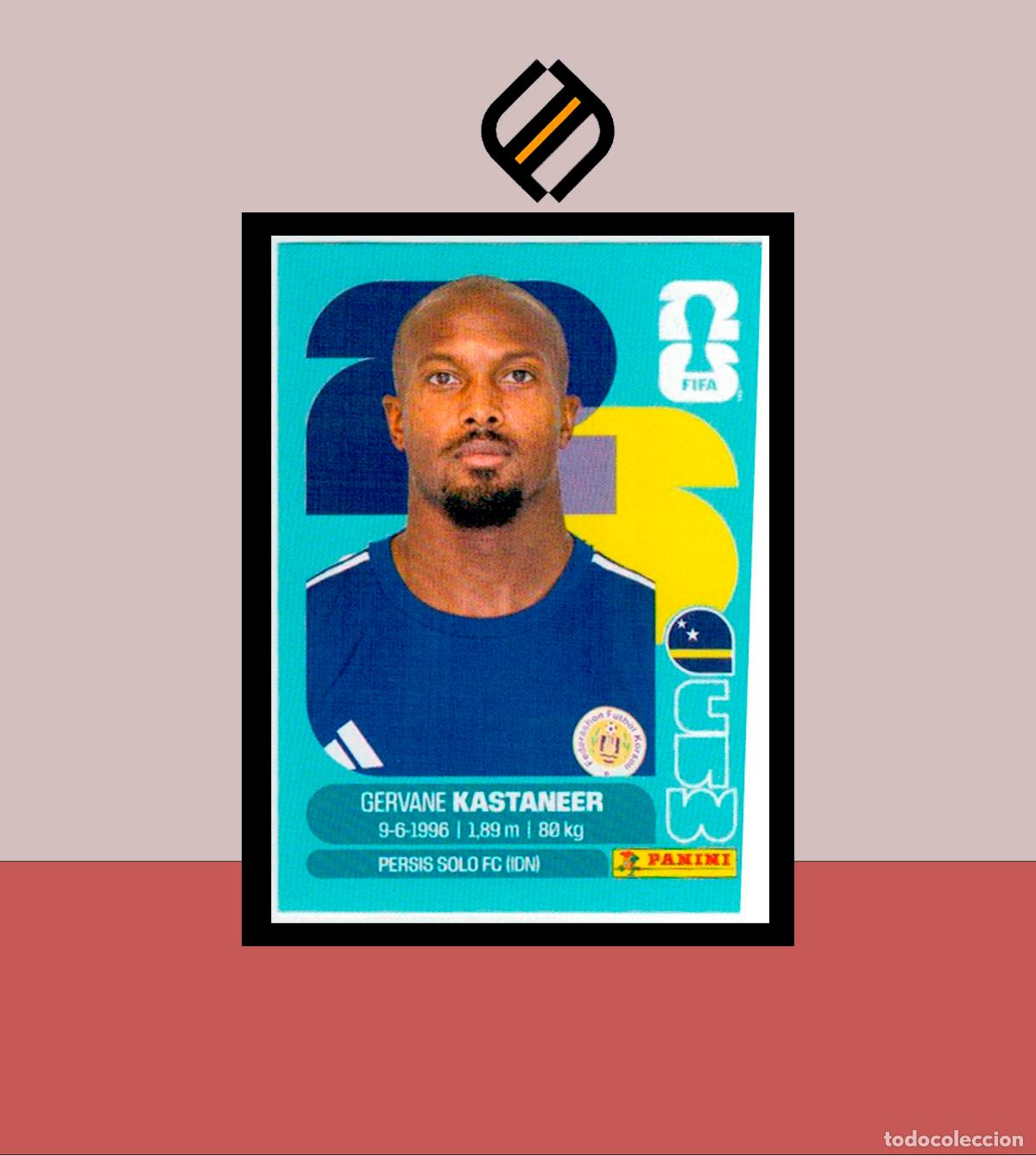 Cromos de f&uacute;tbol: PANINI FIFA CLUB WORLD CUP 2026 26 CUW 19 GERVANE KASTANEER CURACAO STICKER MUNDIAL MEX CAN USA LIGA