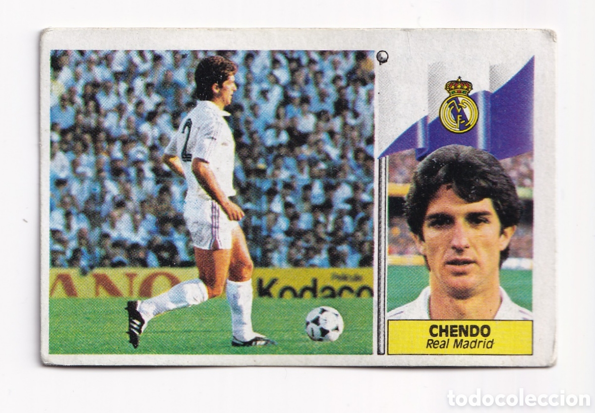 Cromos de f&uacute;tbol: Cromo f&uacute;tbol Chendo Real Madrid 1986 1987 Ediciones Este