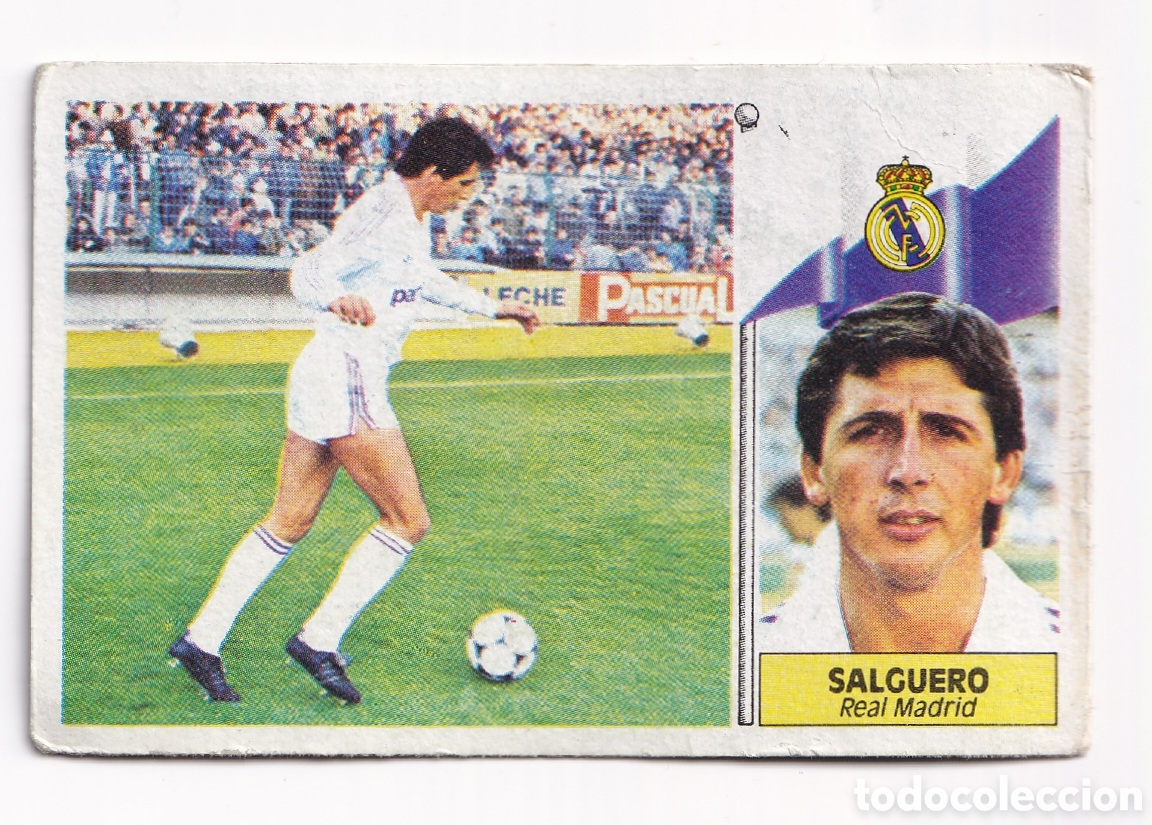 Cromos de f&uacute;tbol: Cromo f&uacute;tbol Salguero Real Madrid 1986 1987 Ediciones Este