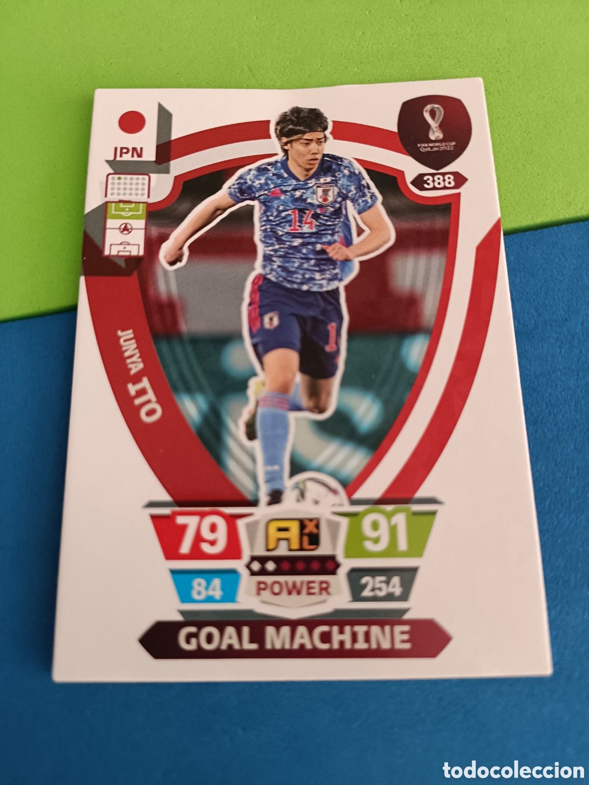 Cartes &agrave; collectionner de Football: ADRENALYN XL FIFA WORLD CUP QATAR 22 23 2022 2023 Mundial -&nbsp; Gola Machine 388 Junya Ito