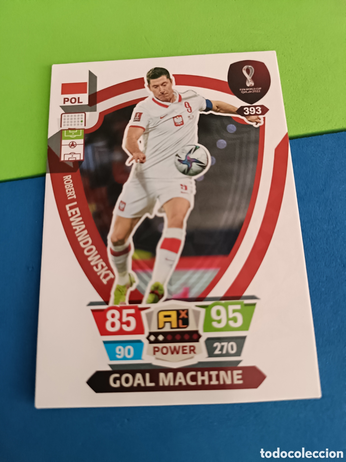 Cartes &agrave; collectionner de Football: ADRENALYN XL FIFA WORLD CUP QATAR 22 23 2022 2023 Mundial -&nbsp; Goal Machine 393 Lewandowski