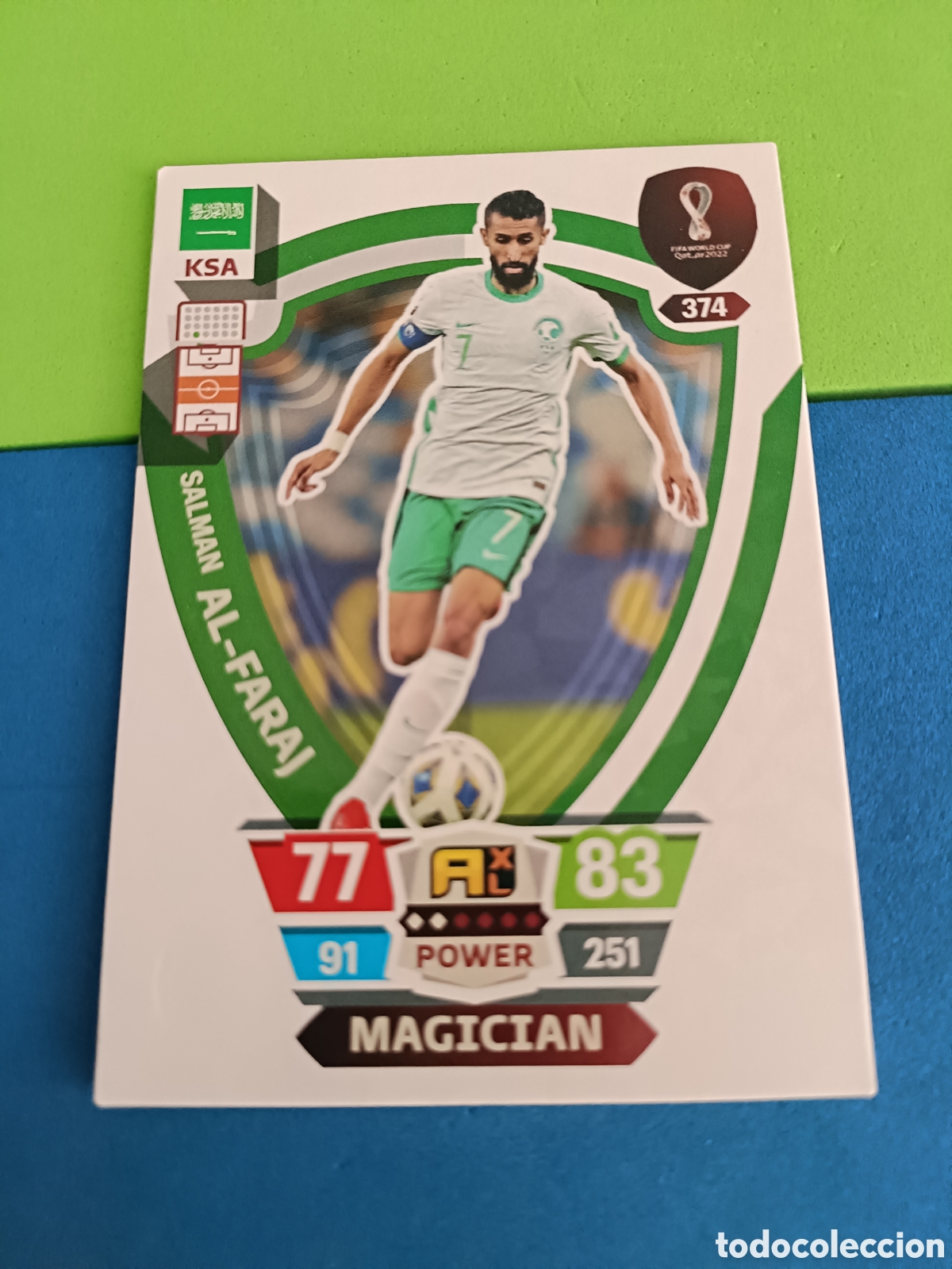 Figurine di Calcio: ADRENALYN XL FIFA WORLD CUP QATAR 22 23 2022 2023 Mundial -&nbsp; Magician 374 Al-Faraj