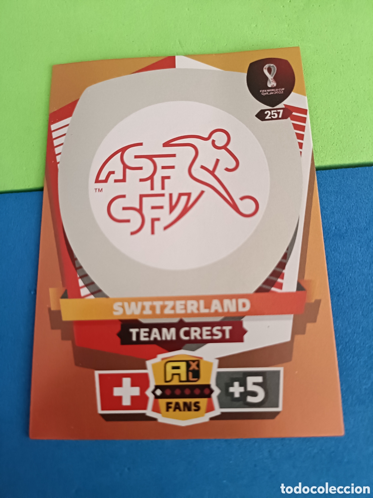 Cromos de f&uacute;tbol: ADRENALYN XL FIFA WORLD CUP QATAR 22 23 2022 2023 Mundial -&nbsp; Escudo 257 Suiza