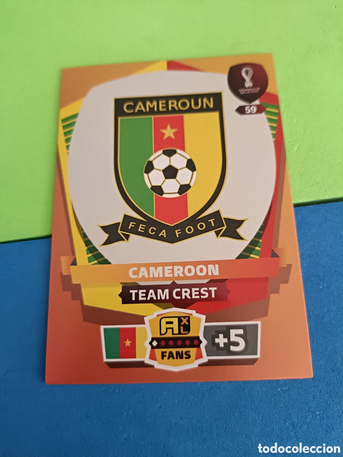 Cromos de f&uacute;tbol: ADRENALYN XL FIFA WORLD CUP QATAR 22 23 2022 2023 Mundial -&nbsp; Escudo 59 Camer&uacute;n