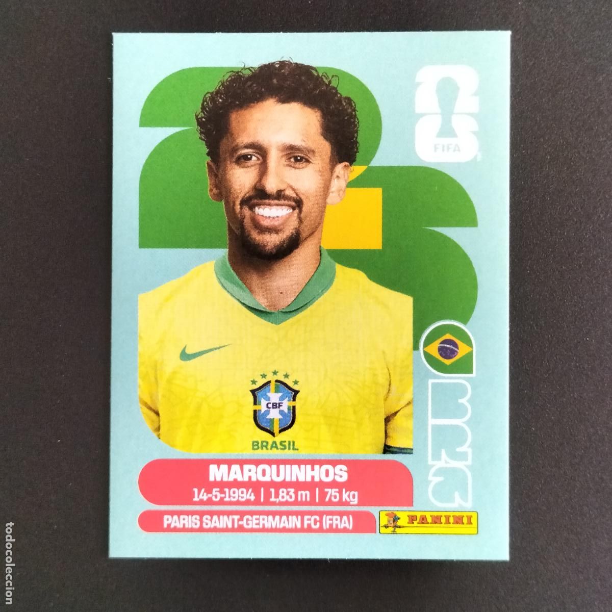 Cromos de f&uacute;tbol: BRA 4 MARQUINHOS BRASIL CROMOS STICKER MUNDIAL 26 2026 FIFA WORLD CUP PANINI