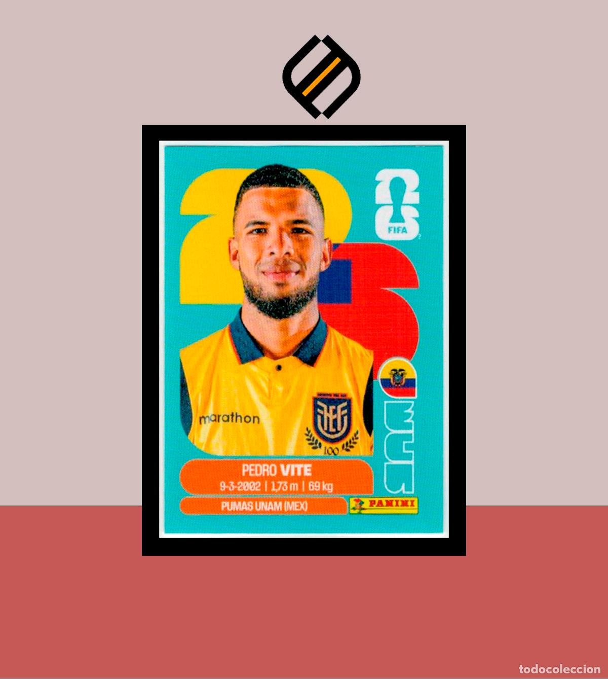 Cromos de f&uacute;tbol: PANINI FIFA CLUB WORLD CUP 2026 26 ECU 12 PEDRO VITE ECUADOR STICKER MUNDIAL MEX CAN USA LIGA