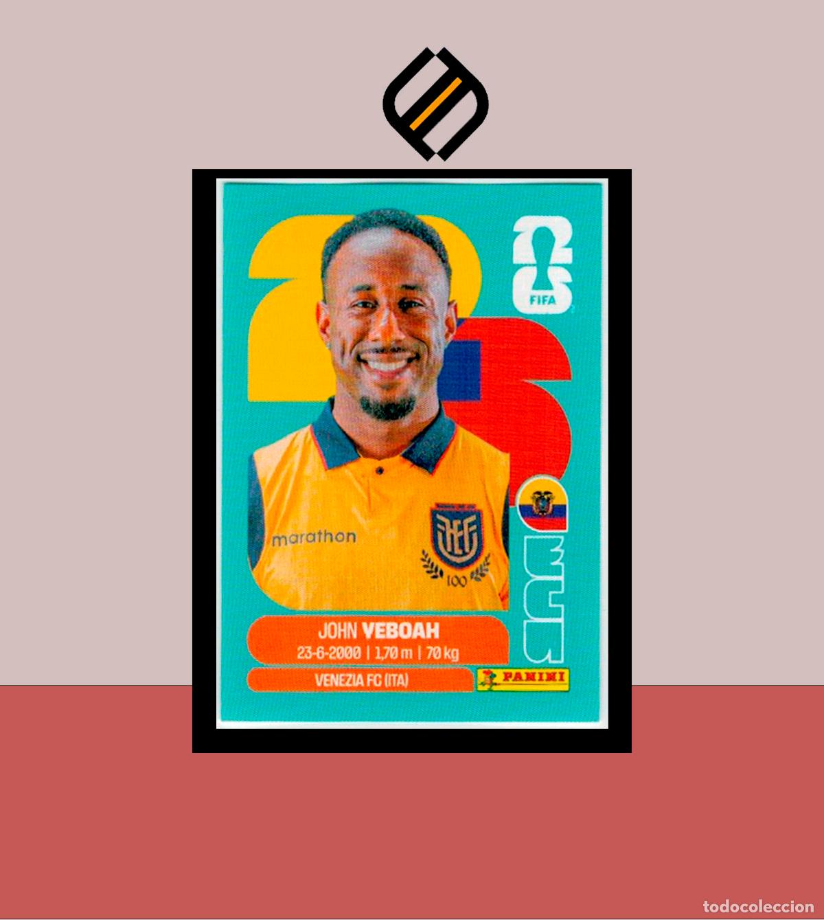 Cromos de f&uacute;tbol: PANINI FIFA CLUB WORLD CUP 2026 26 ECU 14 JOHN VEBOAH ECUADOR STICKER MUNDIAL MEX CAN USA LIGA
