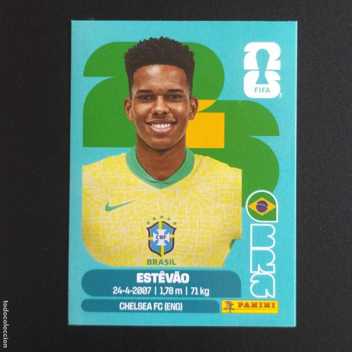 Cromos de f&uacute;tbol: BRA 20 ESTEVAO BRASIL CROMOS STICKER MUNDIAL 26 2026 FIFA WORLD CUP PANINI