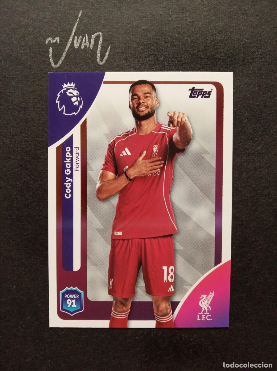 Fu&szlig;ball-Sticker: N&ordm; 175 CODY GAKPO LIVERPOOL NETHERLANDS MUNDIAL HOLANDA ⚽ TOPPS &reg; PREMIER LEAGUE 2025 2026 25 26