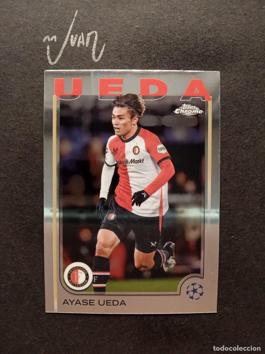 Fu&szlig;ball-Sticker: N&ordm; 74 AYASE UEDA FEYENOORD JAPON MUNDIAL 2026 ⚽ TOPPS &reg; CHROME UCC UEFA 2024 2025 24 25 NUEVO