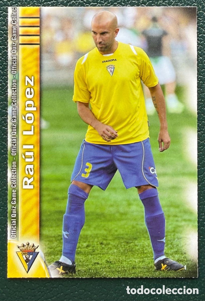 Fu&szlig;ball-Sticker: 1099 RAUL LOPEZ CADIZ CF FICHAS ALBUM MUNDICROMO 2009 2010 09 10