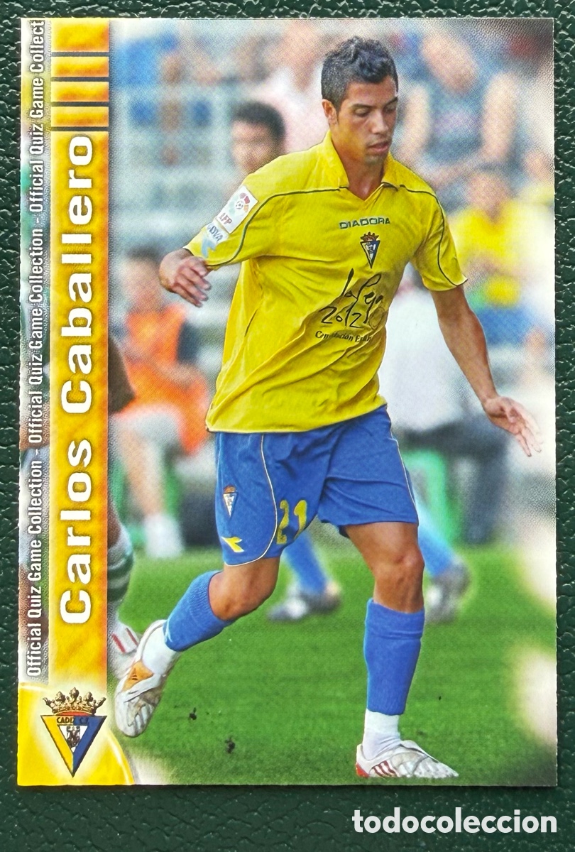 Fu&szlig;ball-Sticker: 1101 CARLOS CABALLERO CADIZ CF FICHAS ALBUM MUNDICROMO 2009 2010 09 10