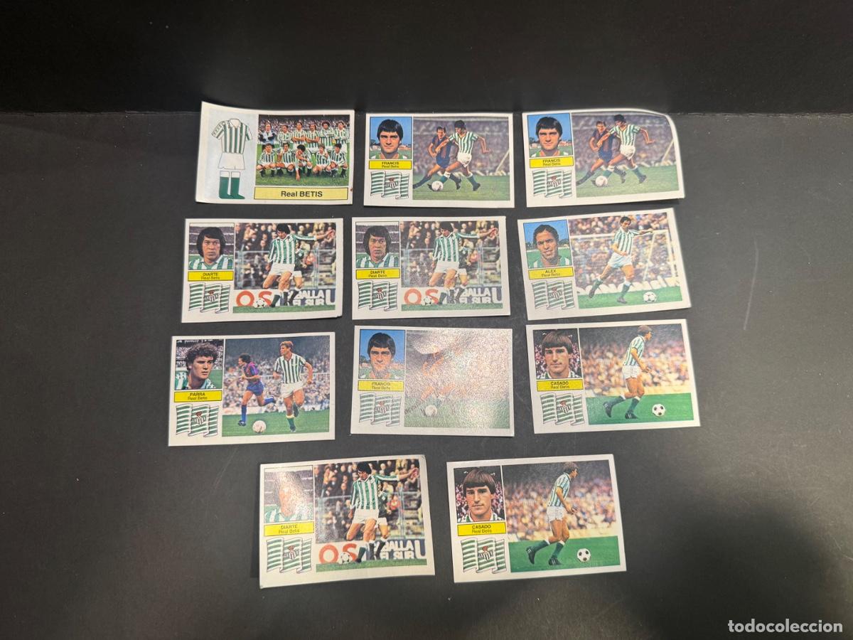 Football Stickers: REAL BETIS LOTE CROMOS FUTBOL LIGA 82 - 83 EDICIONES ESTE NUNCA PEGADO / COMPRA MIN&Iacute;MA 5 &euro;