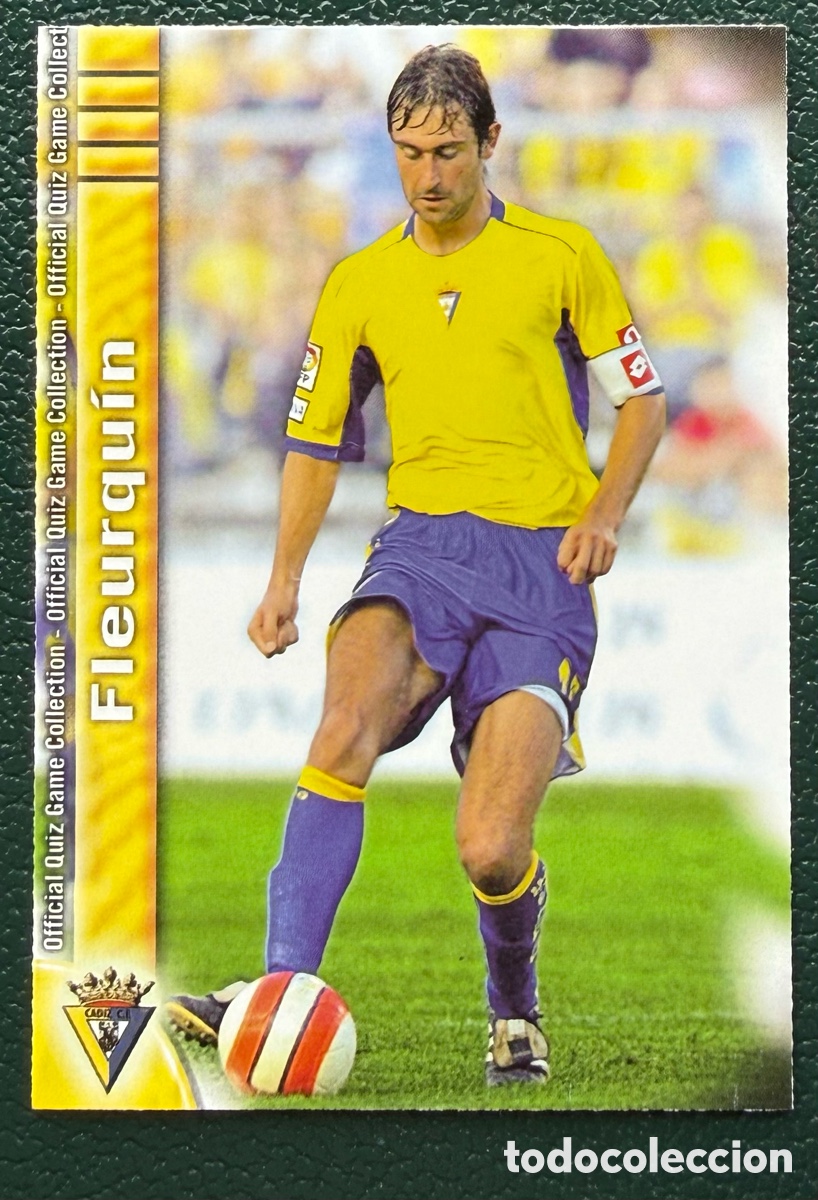 Football Stickers: 1103 FLEURQUIN CADIZ CF FICHAS ALBUM MUNDICROMO 2009 2010 09 10