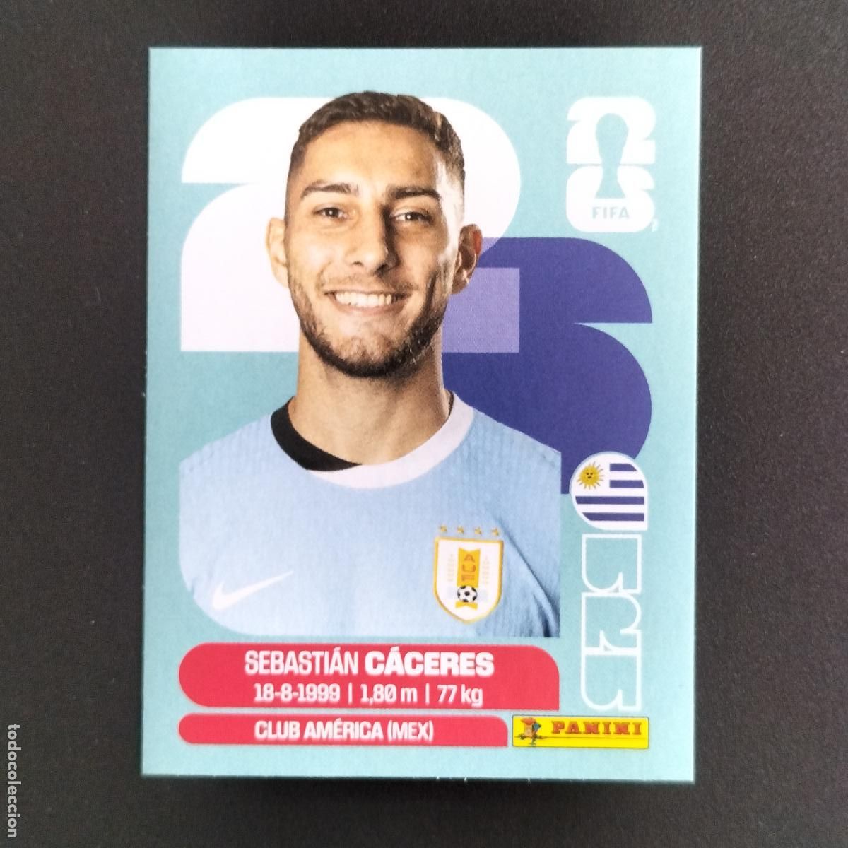 Cromos de f&uacute;tbol: URU 6 SEBASTIAN CACERES URUGUAY CROMOS STICKER MUNDIAL 26 2026 FIFA WORLD CUP PANINI