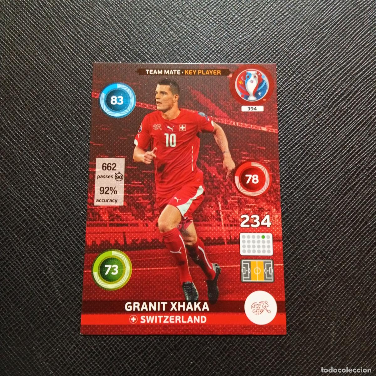 Cartes &agrave; collectionner de Football: 394 GRAINT XHAKA SUIZA PANINI ADRENALYN FRANCIA EURO 2016 EUROCOPA CROMO FUTBOL 16 - A58 PG190