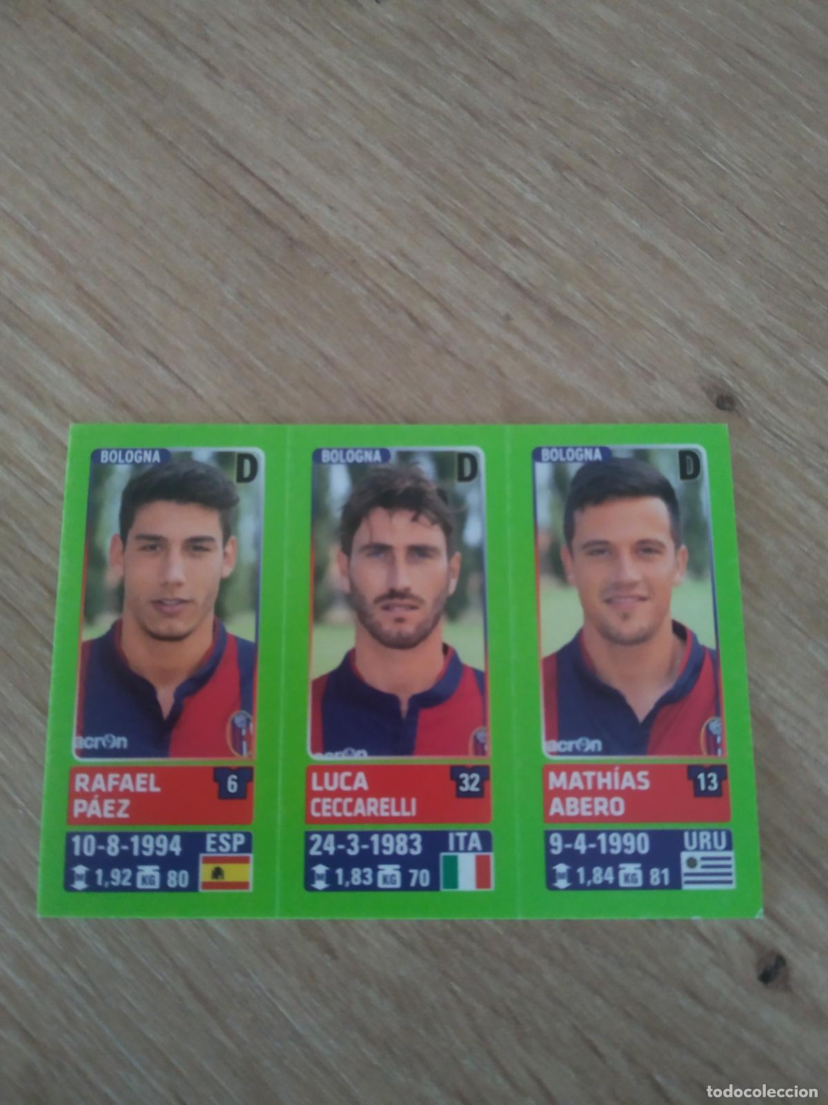 Cromos de f&uacute;tbol: 567 RAFAEL PAZ CECCARELLI ABERO BOLOGNA CROMO FUTBOL PANINI LIGA ITALIA 14-15 CALCIATORI 2014-2015