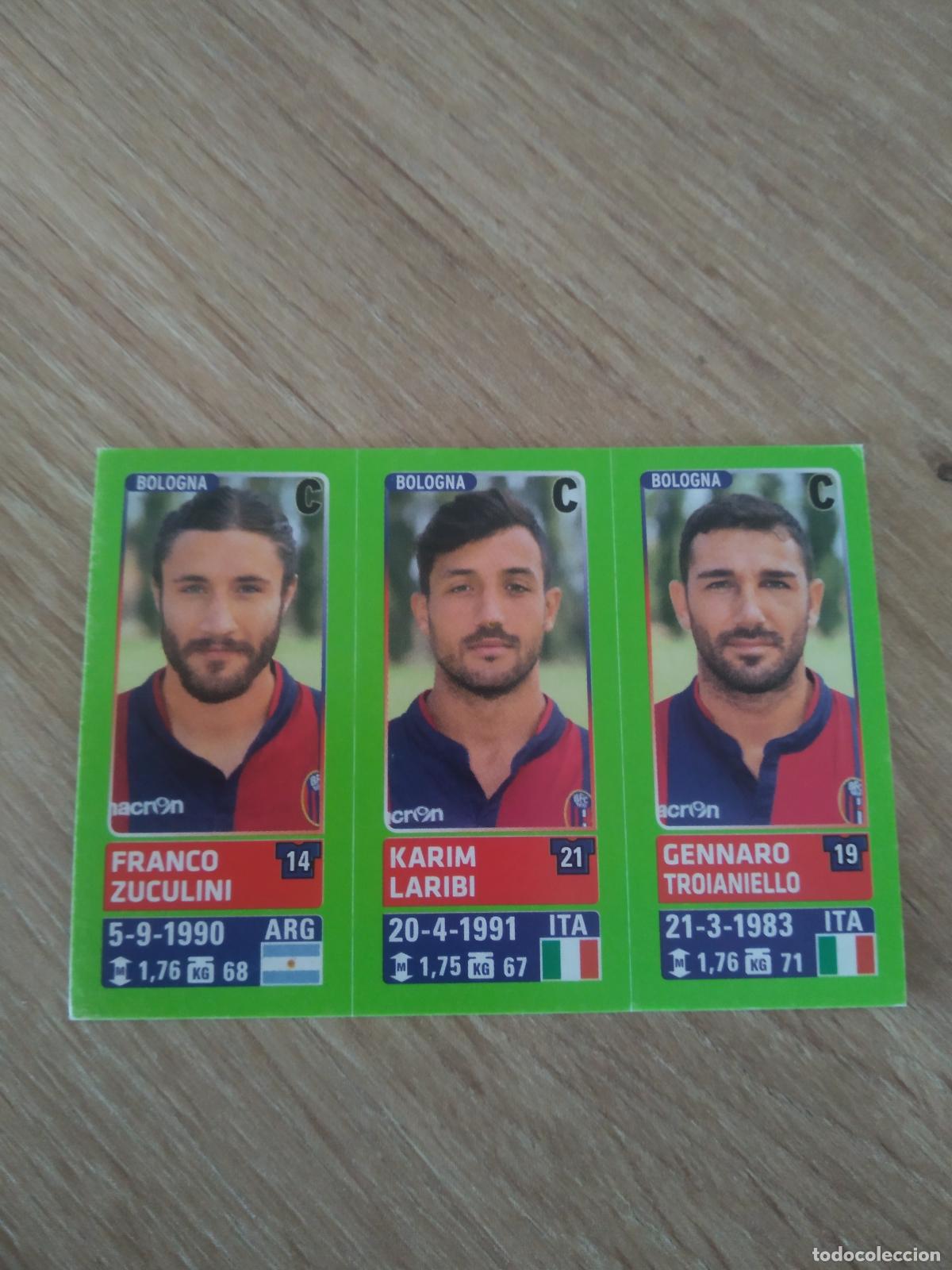 Cromos de f&uacute;tbol: 569 ZUCULINI LARIBI TROIANIELLO BOLOGNA CROMO FUTBOL PANINI LIGA ITALIA 14-15 CALCIATORI 2014-2015