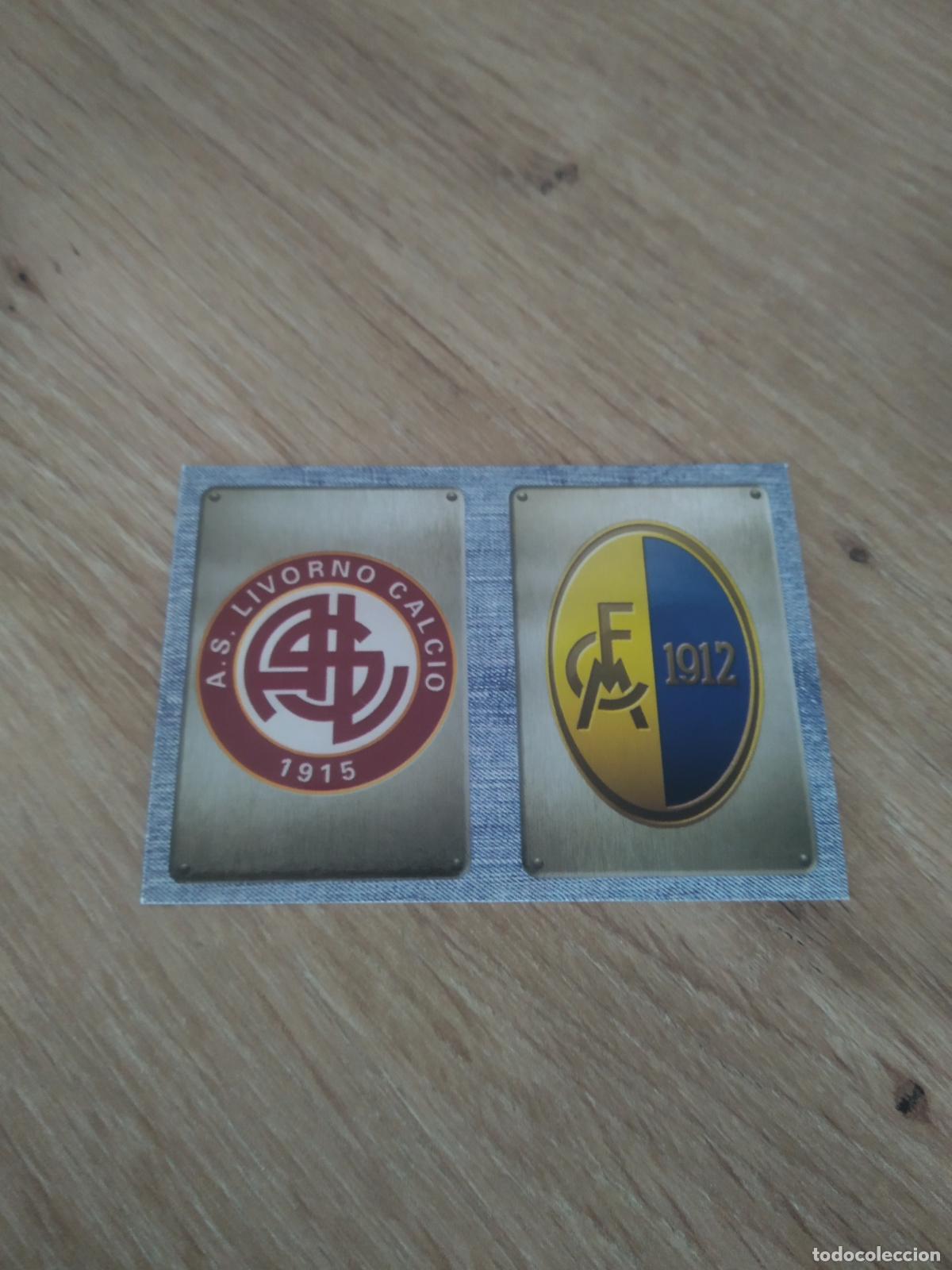 Cartes &agrave; collectionner de Football: 626 ESCUDO LIVORNO MODENA CROMO FUTBOL PANINI LIGA ITALIA 14-15 CALCIATORI 2014-2015