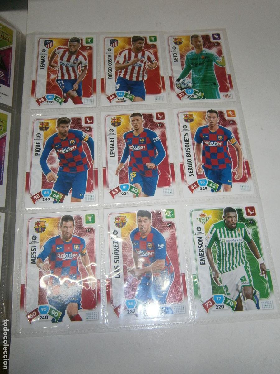 Cromos de f&uacute;tbol: ANTIGUOS CROMOS FUTBOL LIGA 2019-2020 CON MESSI