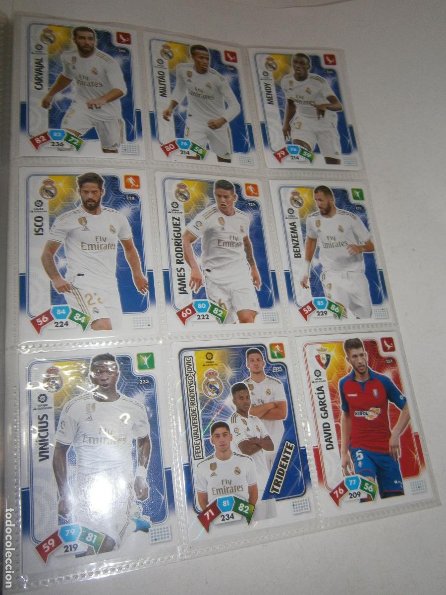 Cromos de f&uacute;tbol: ANTIGUOS CROMOS FUTBOL LIGA 2019-2020 CON VINICIUS Y OTROS DEL MADRID
