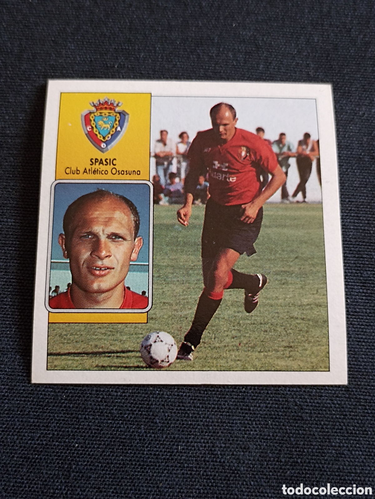 Cromos de f&uacute;tbol: Spasic ( Club Atl&eacute;tico Osasuna ). Liga este 92-93. Nunca pegado