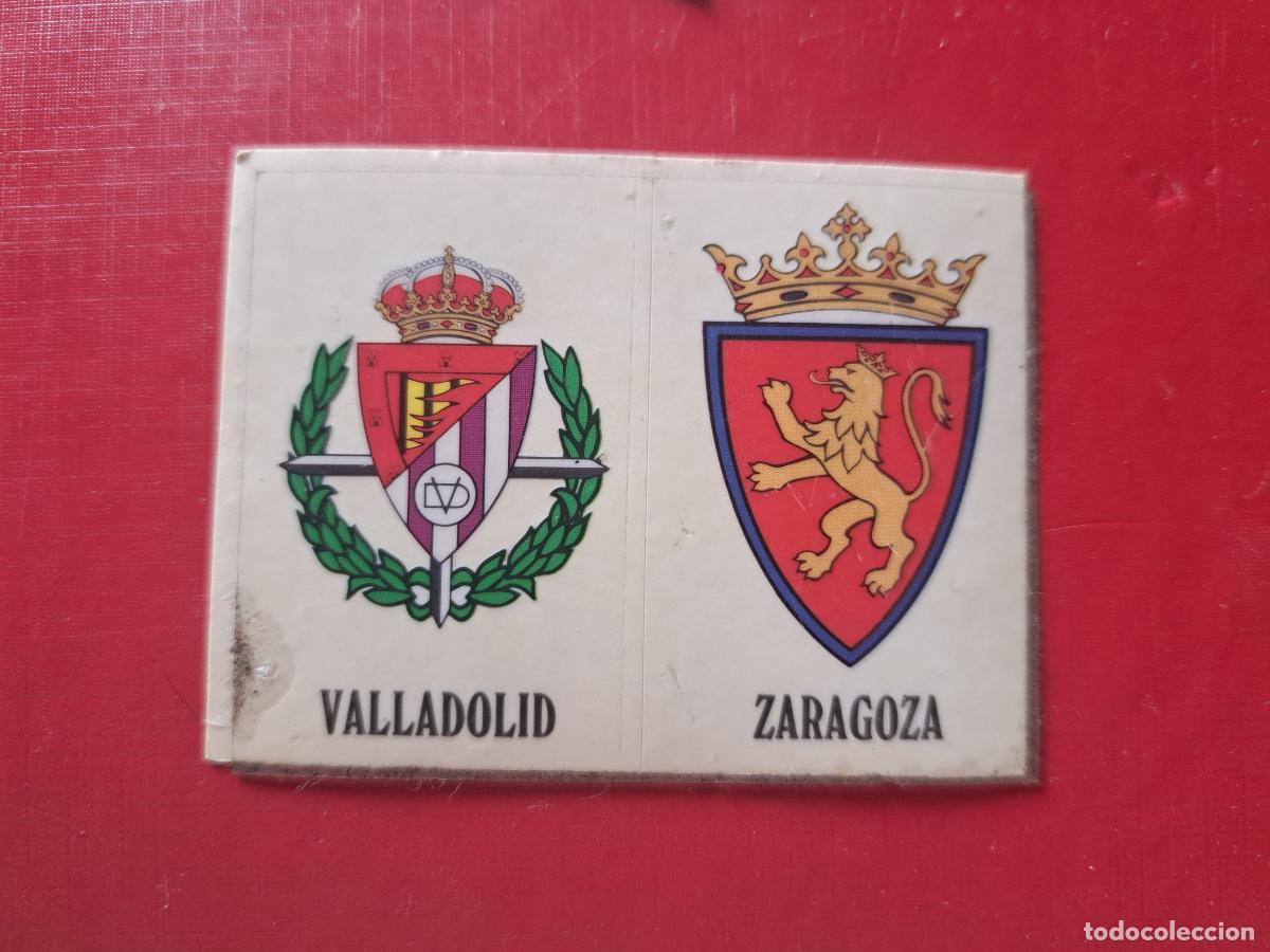Cromos de f&uacute;tbol: PANINI 90 ESCUDO VALLADOLID Y ZARAGOZA SIN PEGAR