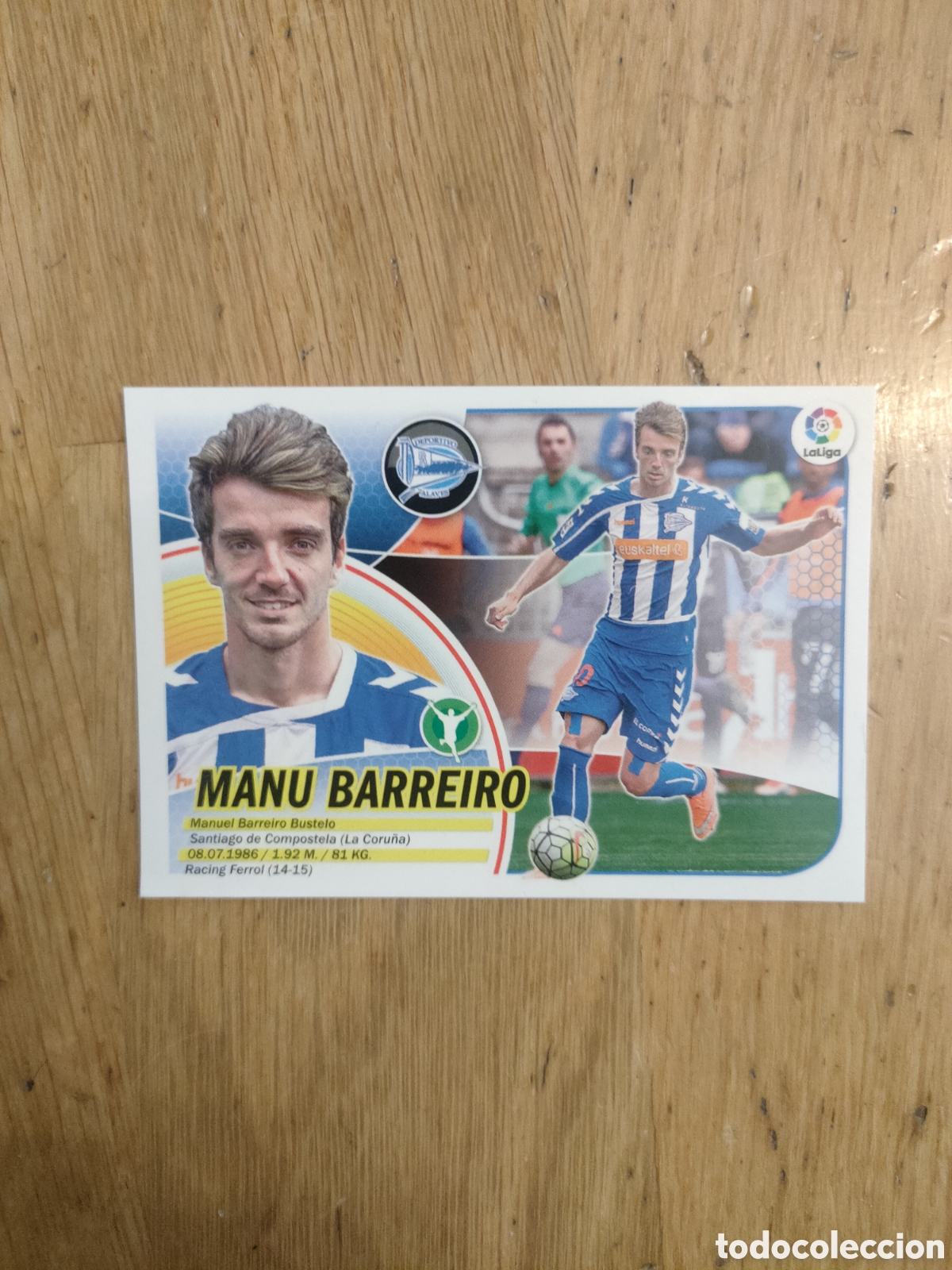 Football Stickers: LIGA ESTE 2016 2017 PANINI MANU BARREIRO N&ordm; 14 A ALAV&Eacute;S