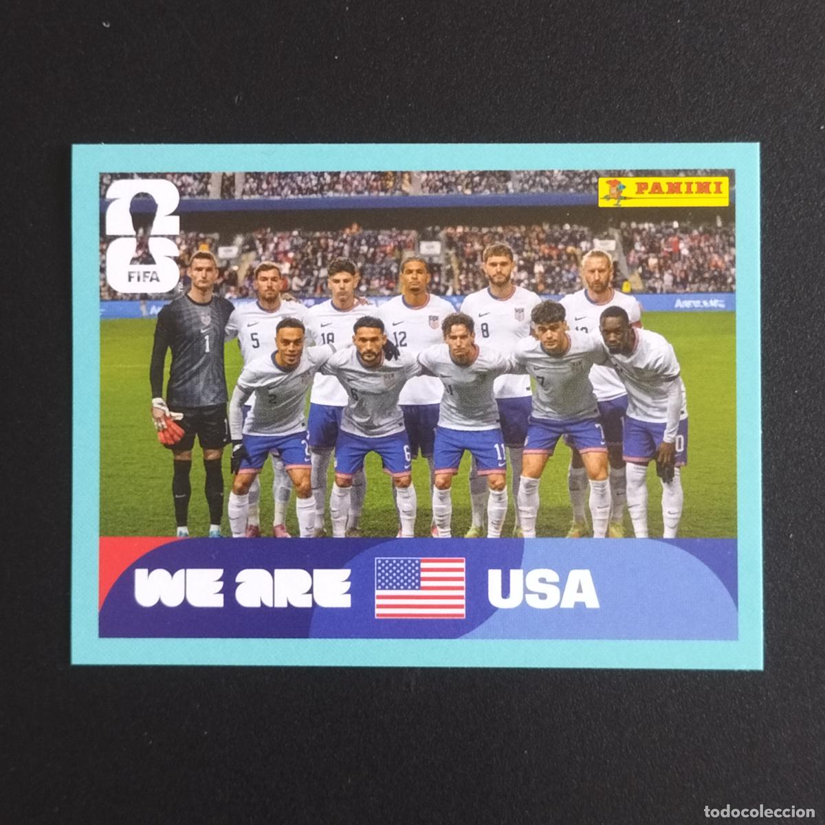 Cromos de f&uacute;tbol: USA 13 SELECCION EQUIPO ESTADOS UNIDOS CROMOS STICKER MUNDIAL 26 2026 FIFA WORLD CUP PANINI