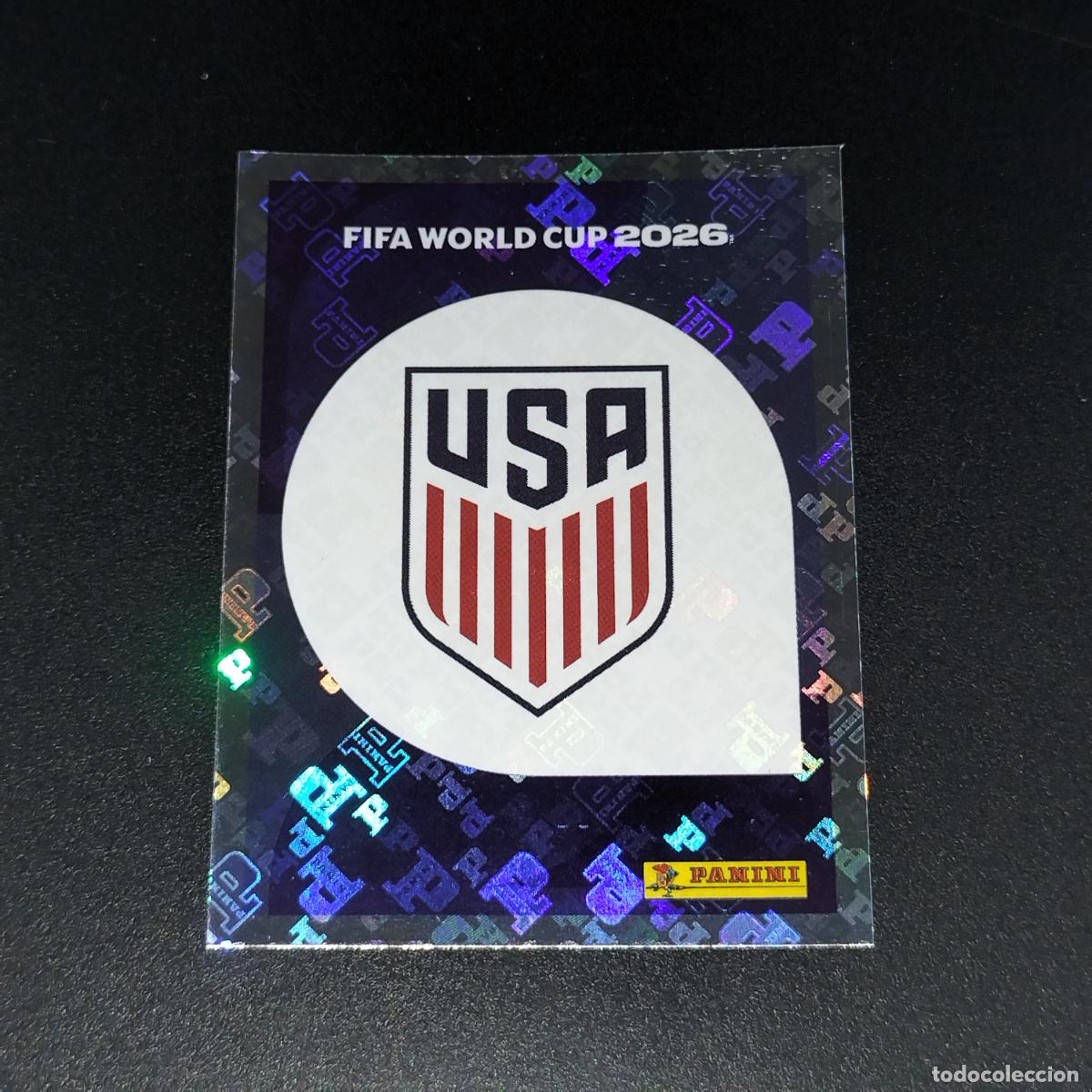 Cromos de f&uacute;tbol: USA 1 ESCUDO LOGO ESTADOS UNIDOS CROMOS STICKER MUNDIAL 26 2026 FIFA WORLD CUP PANINI
