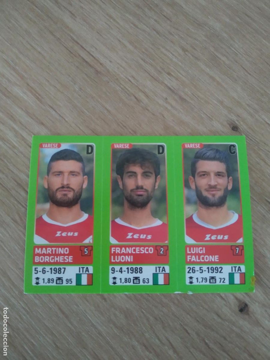 Cromos de f&uacute;tbol: 695 BORGHESE LUONI FALCONE VARESE CROMO FUTBOL PANINI LIGA ITALIA 14-15 CALCIATORI 2014-2015