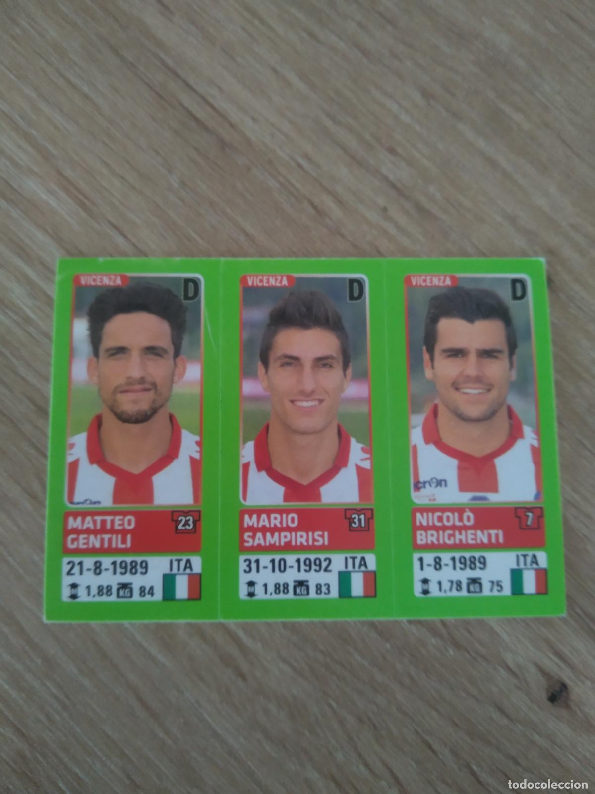 Cromos de f&uacute;tbol: 701 GENTILI SAMPIRISI BRIGHENTI VICENZA CROMO FUTBOL PANINI LIGA ITALIA 14-15 CALCIATORI 2014-2015