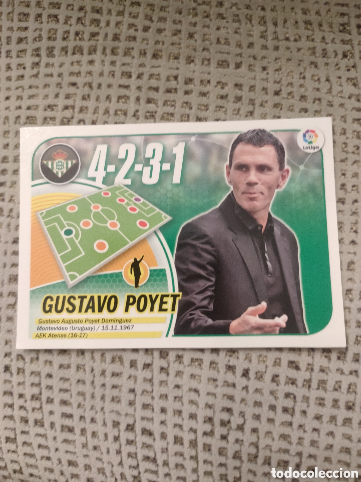 Cromos de Futebol: GUSTAVO POYET DEL REAL BETIS LIGA ESTE 2016-2017