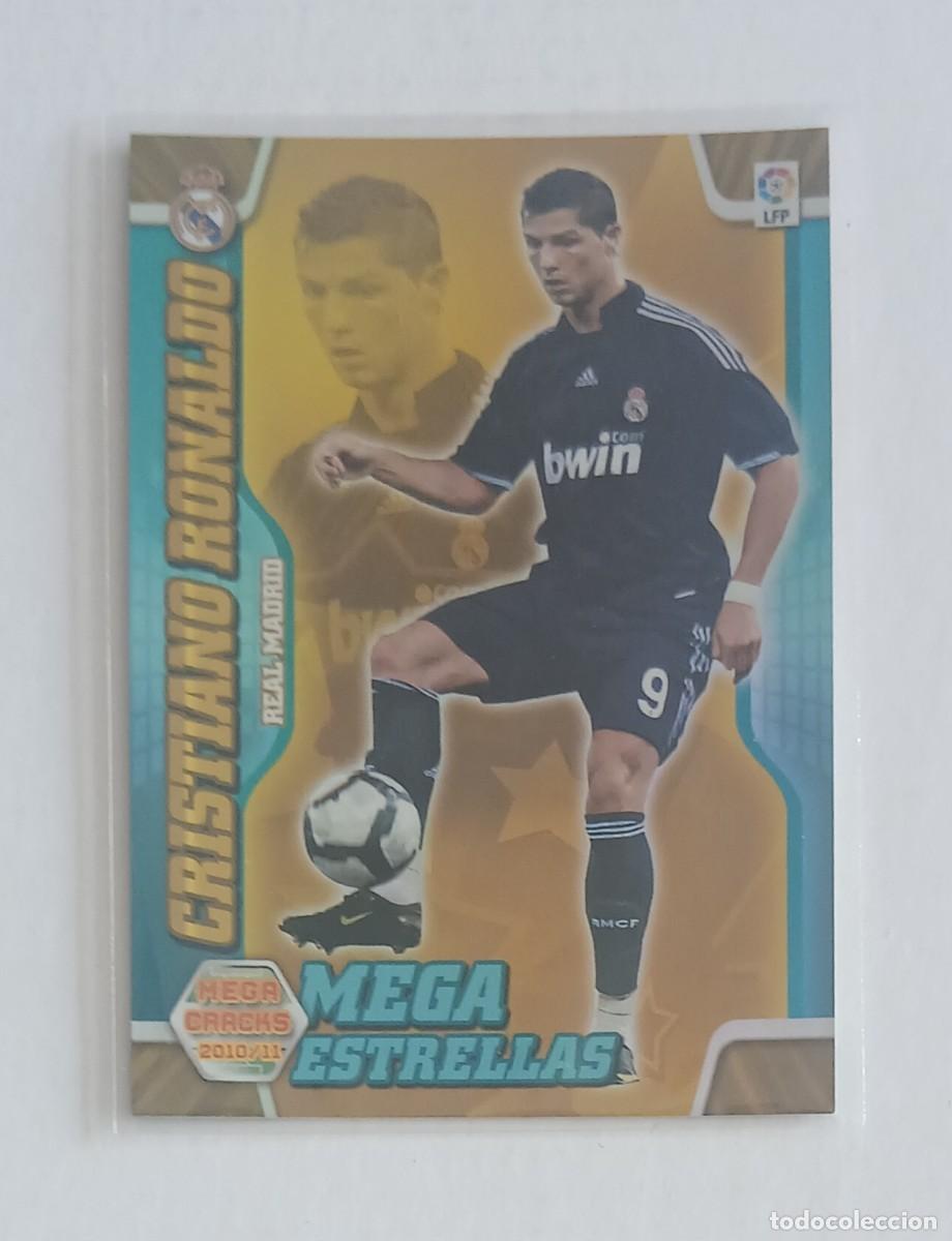 Cromos de f&uacute;tbol: Cromo n&ordm; 388 Cristiano Ronaldo Real Madrid MEGAESTRELLAS Megacracks 2010-2011 de Panini. Nuevo.