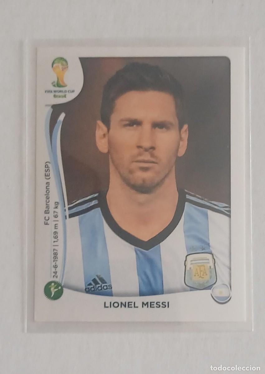 Fu&szlig;ball-Sticker: CROMO n&ordm; 430 MESSI ARGENTINA FIFA WORLD CUP BRASIL 2014 DE PANINI. Nuevo de sobre.